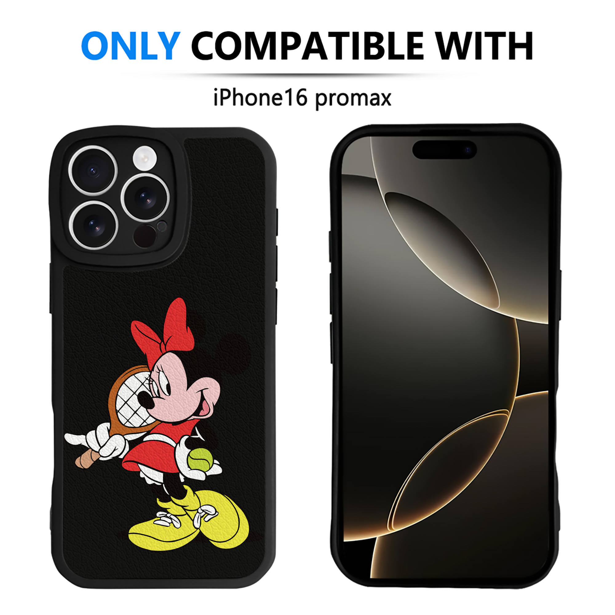 （画像用） ミッキーマウス Mickey Mouse 【iPhone 16シリーズ対応】シリコンスマホケース（レザー調） 材質：シリコン